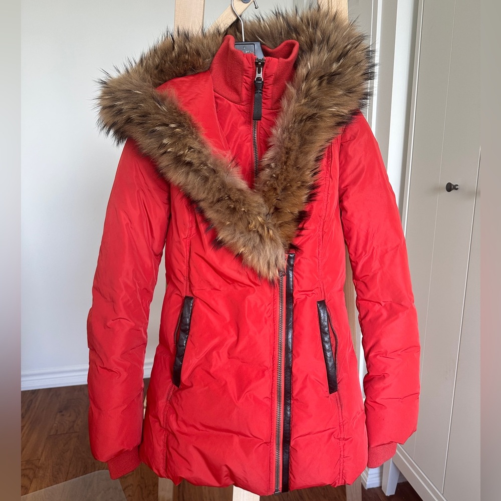 Mackage ADALI down coat with natural fur Signature Mackage Collar - Picture 3 of 17